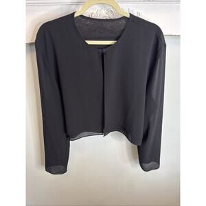 Double Layer Chiffon Cropped Top Medium